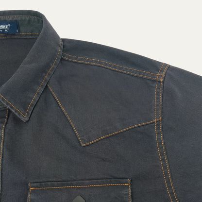 Men's Vintage Denim Shirt Dark Grey