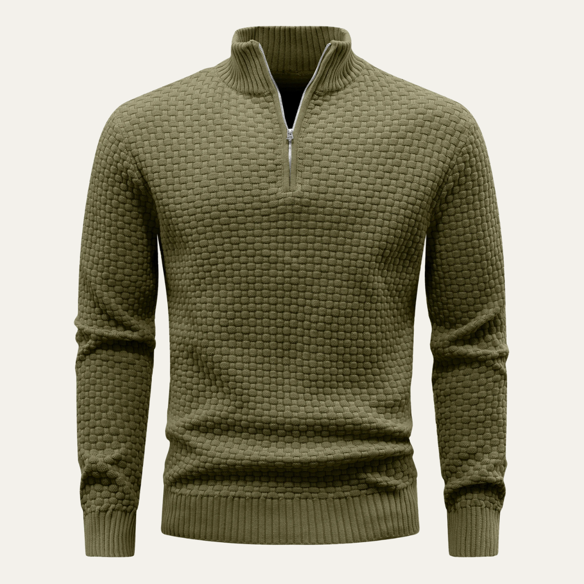 Men's Winter Knitted Half Zip Sweater Warm