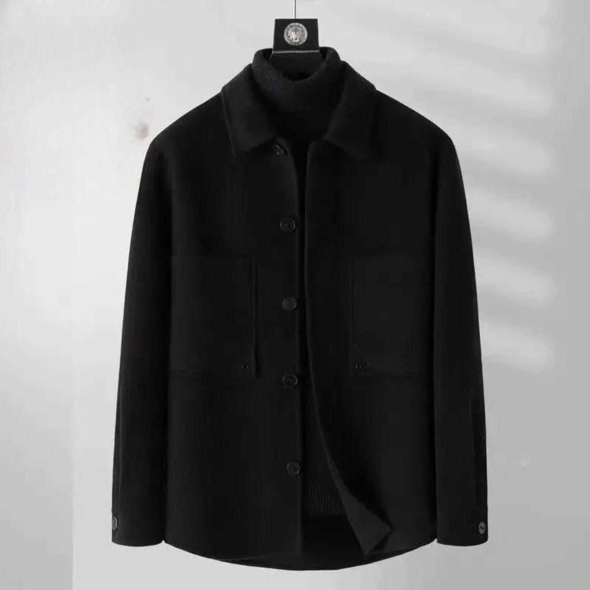 Men's Wool Lapel Jacket Thick Warm Classic
