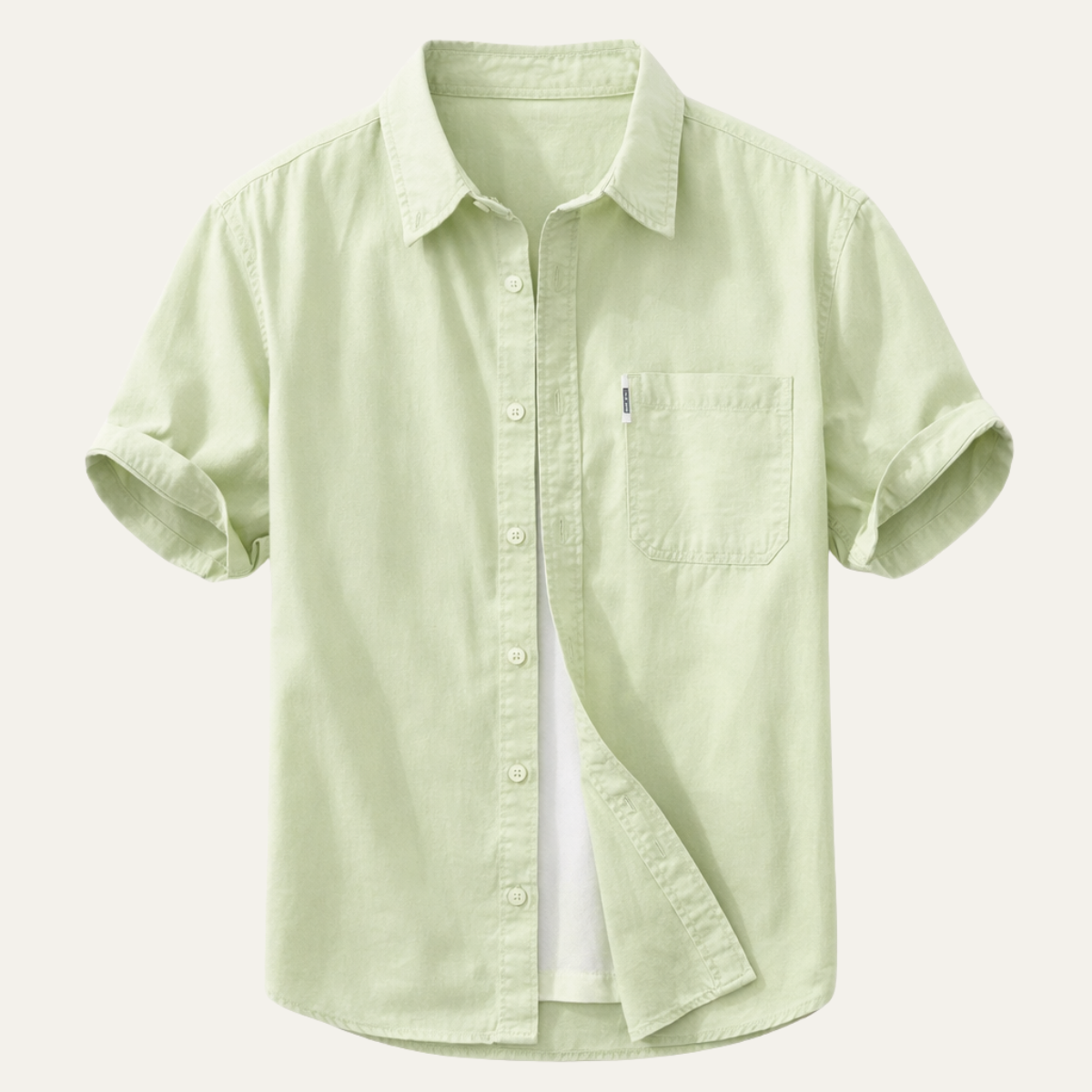 Men's Cotton Casual Shirt With Pocket - VibreMode