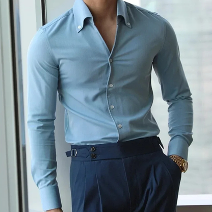 Men's Slim Fit Casual Shirt Wrinkle