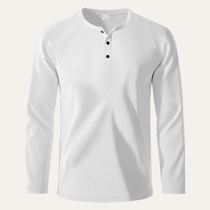 Men's Thermal Waffle Henley Shirt - VibreMode