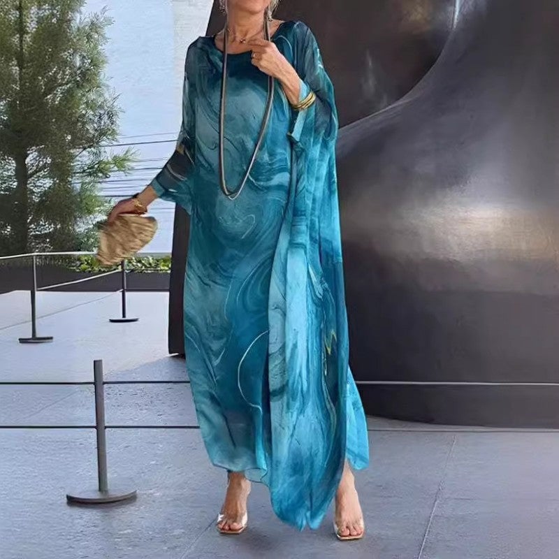 Elegant Floral Maxi Dress - VibreMode