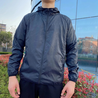 Men's Lightweight Hooded Windbreaker Jacket