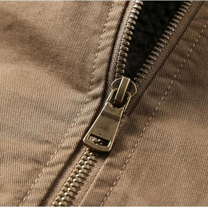 Men's Shearling Lined Winter Bomber Jacket