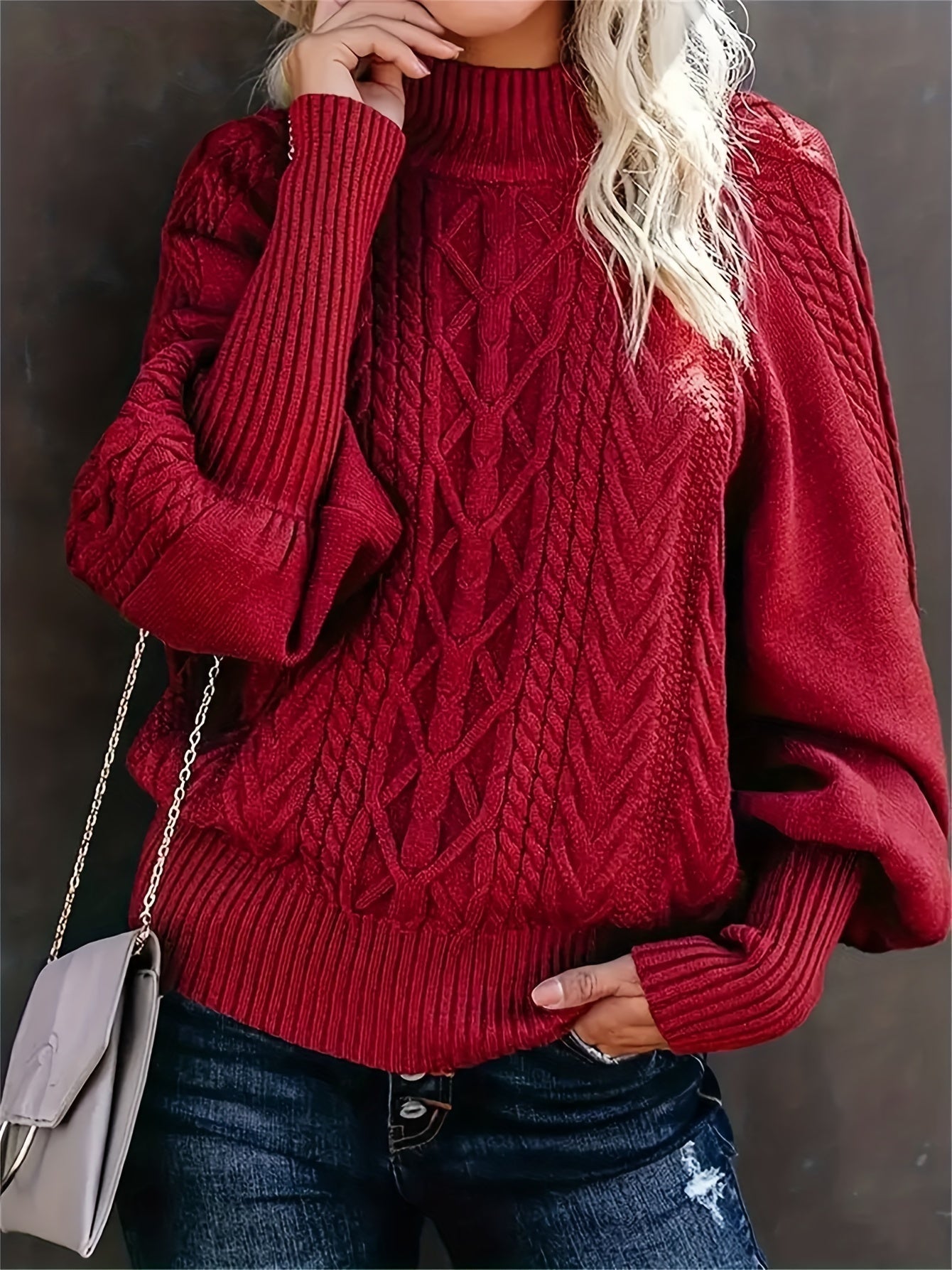 Relaxed Fit Crew Neck Sweater