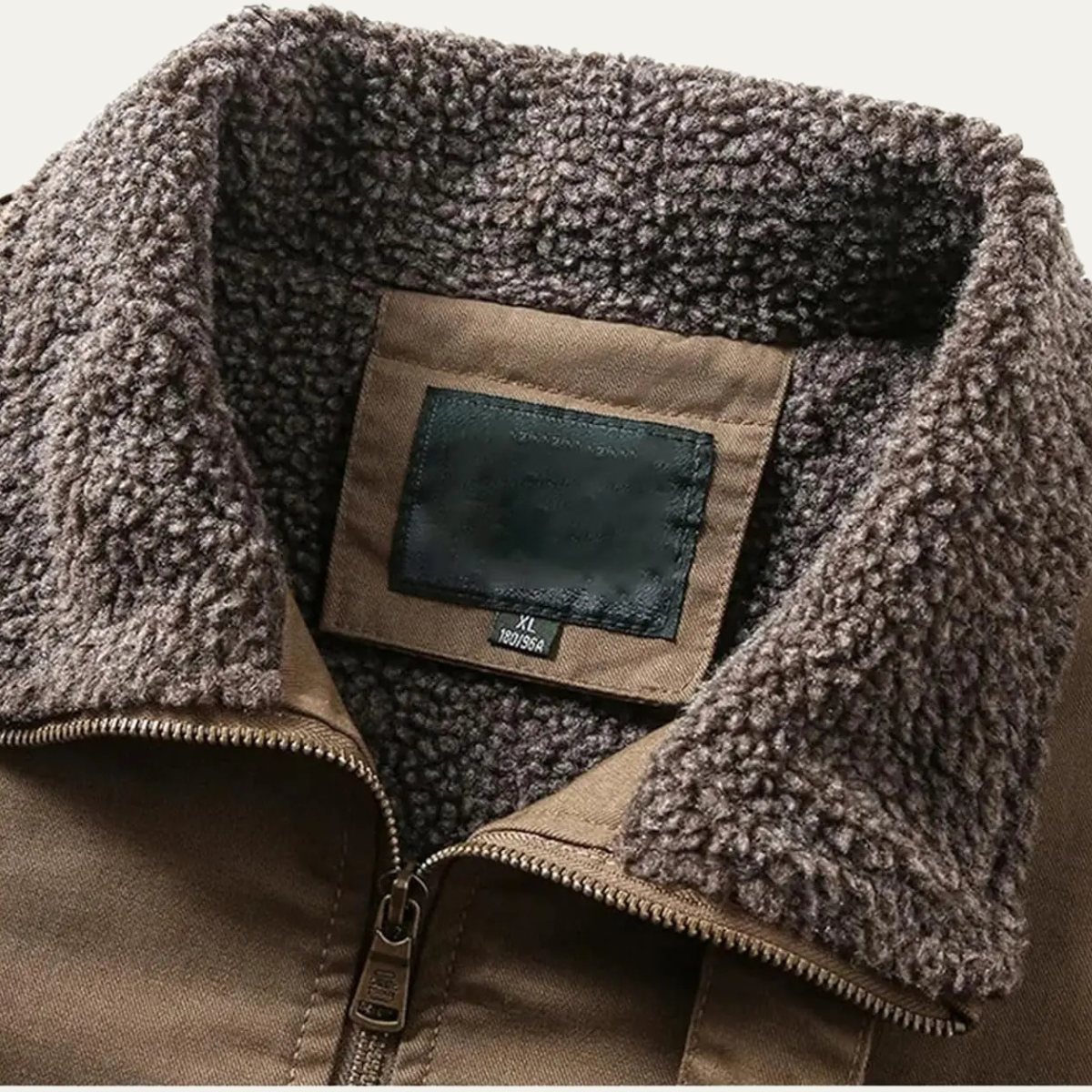Men's Shearling Lined Winter Bomber Jacket