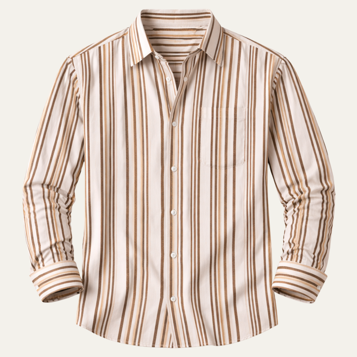 Men's Slim Fit Striped Dress Shirt - VibreMode
