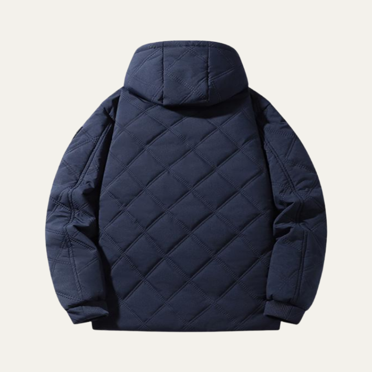 Men's Quilted Puffer Jacket Warm Fleece Lining Green
