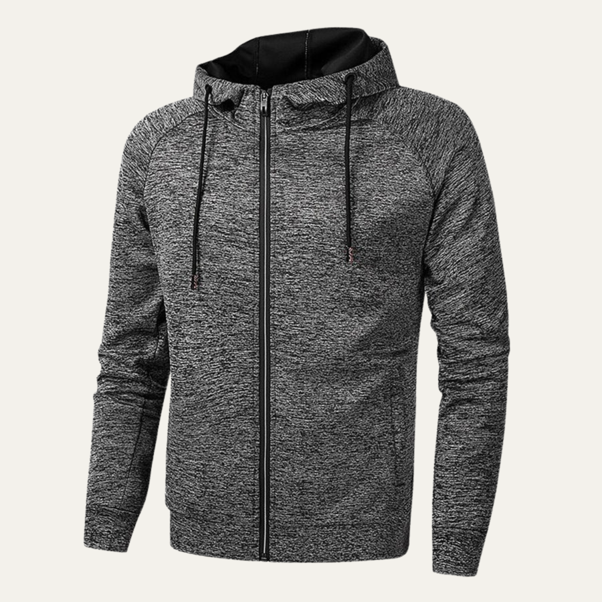 Men's Casual Hooded Zip Up Jacket