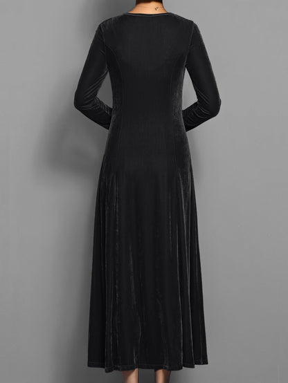 Elegant Ladies Formal V Neck Party Dress