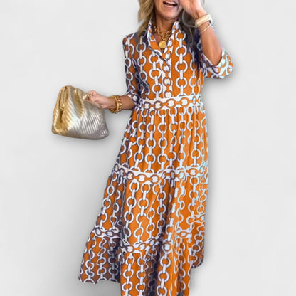 Wendy Women's Midi Chain Pattern Dress