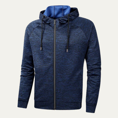 Men's Casual Hooded Zip Up Jacket