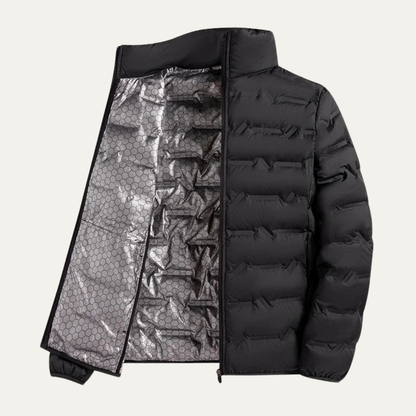 Men's Heated Down Ski Jacket Thermal Black