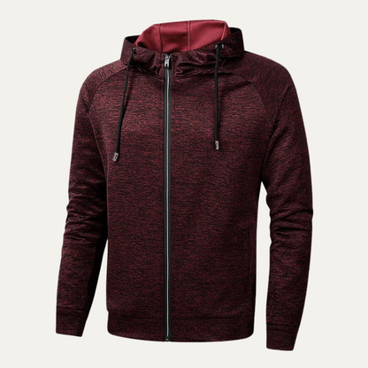 Men's Casual Hooded Zip Up Jacket