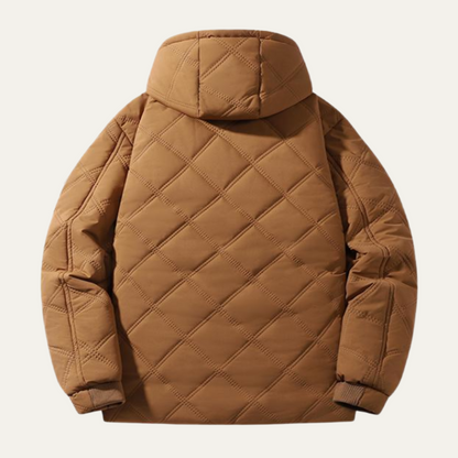 Men's Quilted Puffer Jacket Fleece Lined