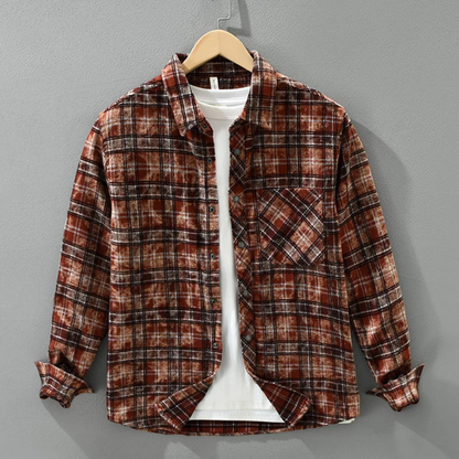 Men's Plaid Cotton Shirt Brushed Southgate
