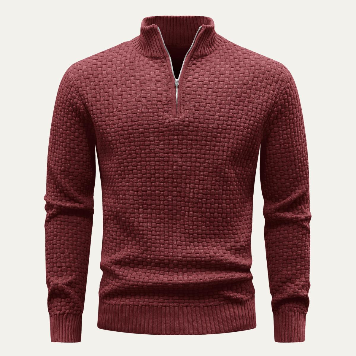 Women's Winter Half Zip Knitted Sweater
