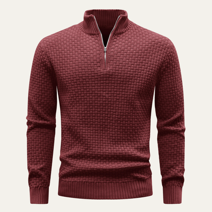Women's Winter Half Zip Knitted Sweater