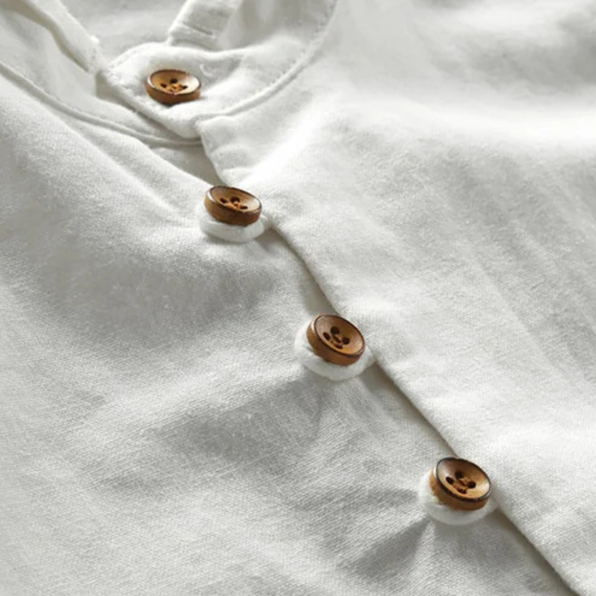 Men's Linen Cotton Stand Collar Shirt Japanese Style