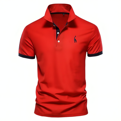 Men's Short Sleeve Polo Shirt Contrast Trim