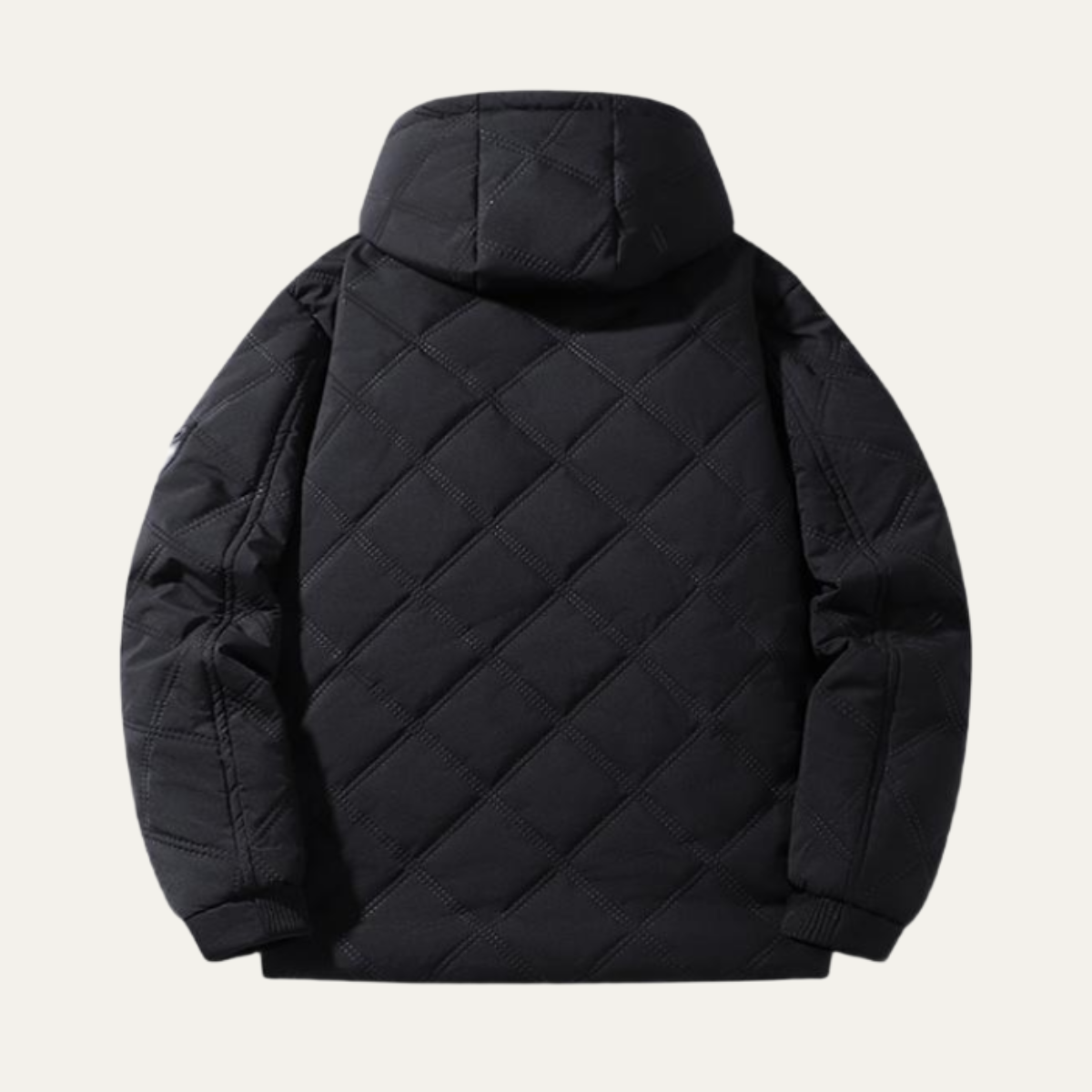 Men's Quilted Puffer Jacket Fleece Lining