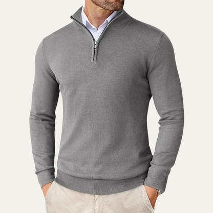 Men's Half Zip Sweater Knit Casual