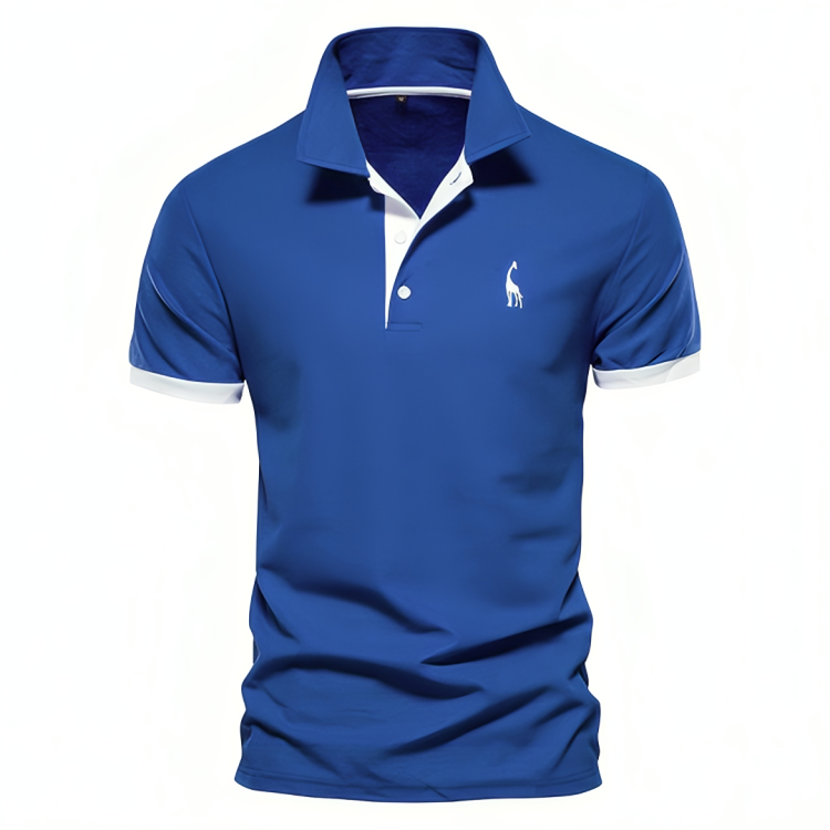 Men's Short Sleeve Polo Shirt Contrast Trim