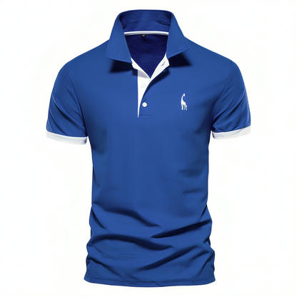 Men's Short Sleeve Polo Shirt Contrast Trim