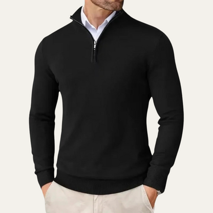 Men's Half Zip Sweater Knit Casual