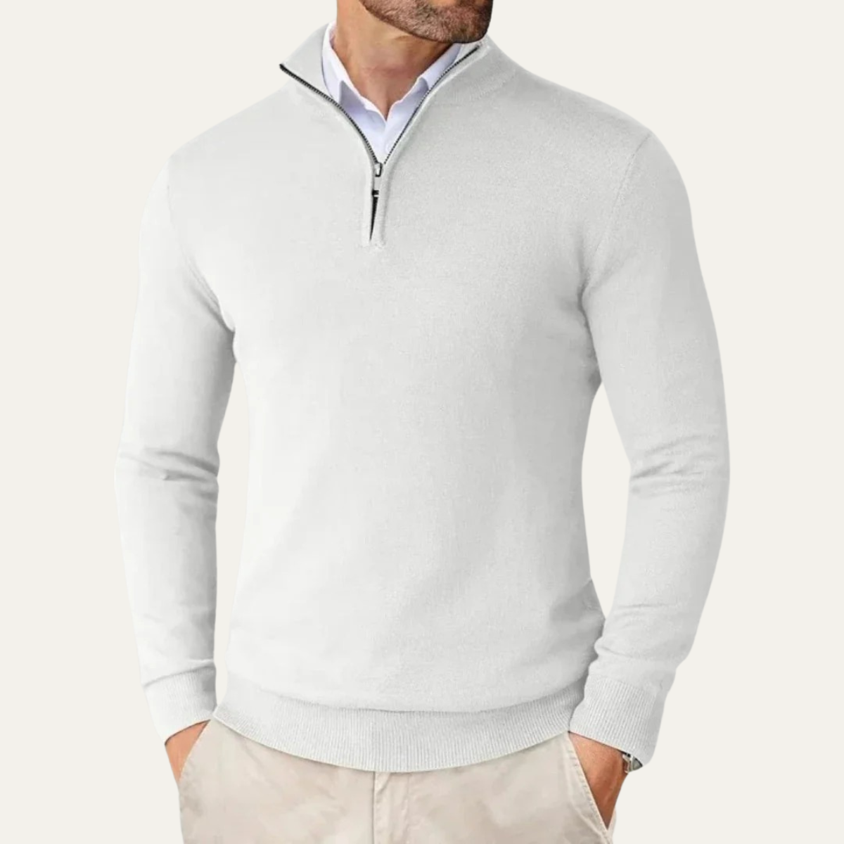 Men's Half Zip Sweater Knit Casual