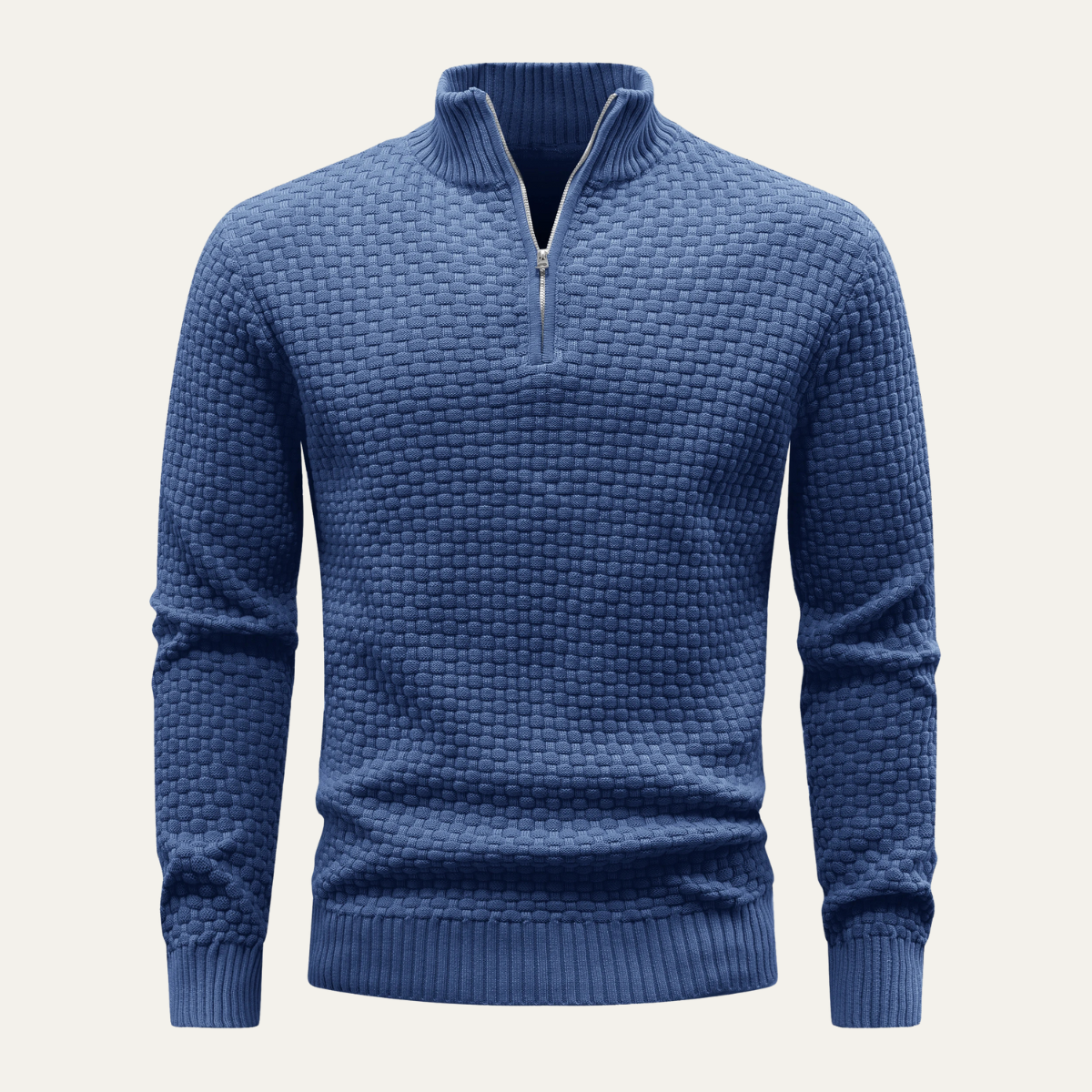 Men's Quarter Zip Knit Sweater Winter