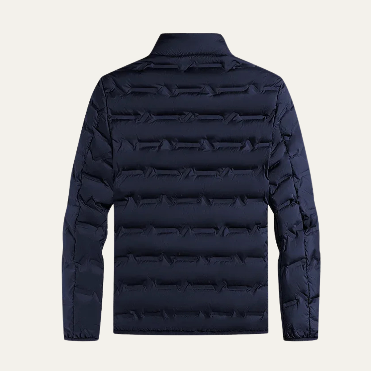 Men's Heated Down Ski Jacket Thermal Lining Navy Blue