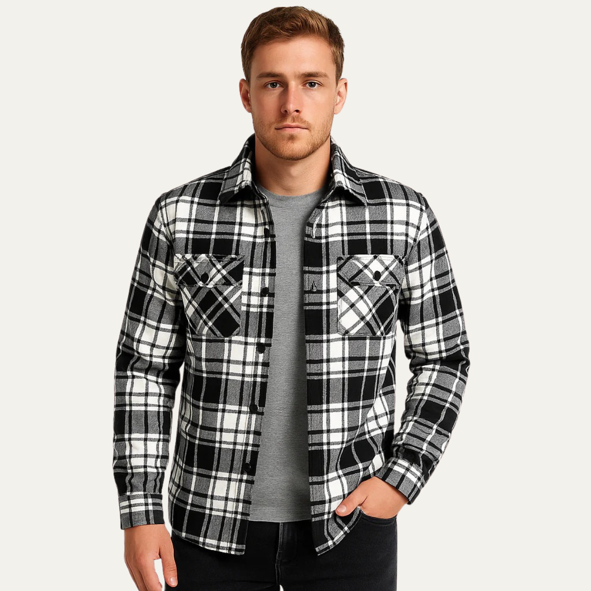 Men's Flannel Plaid Jacket