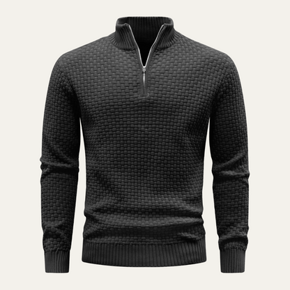 Men's Quarter Zip Knit Sweater Winter - VibreMode