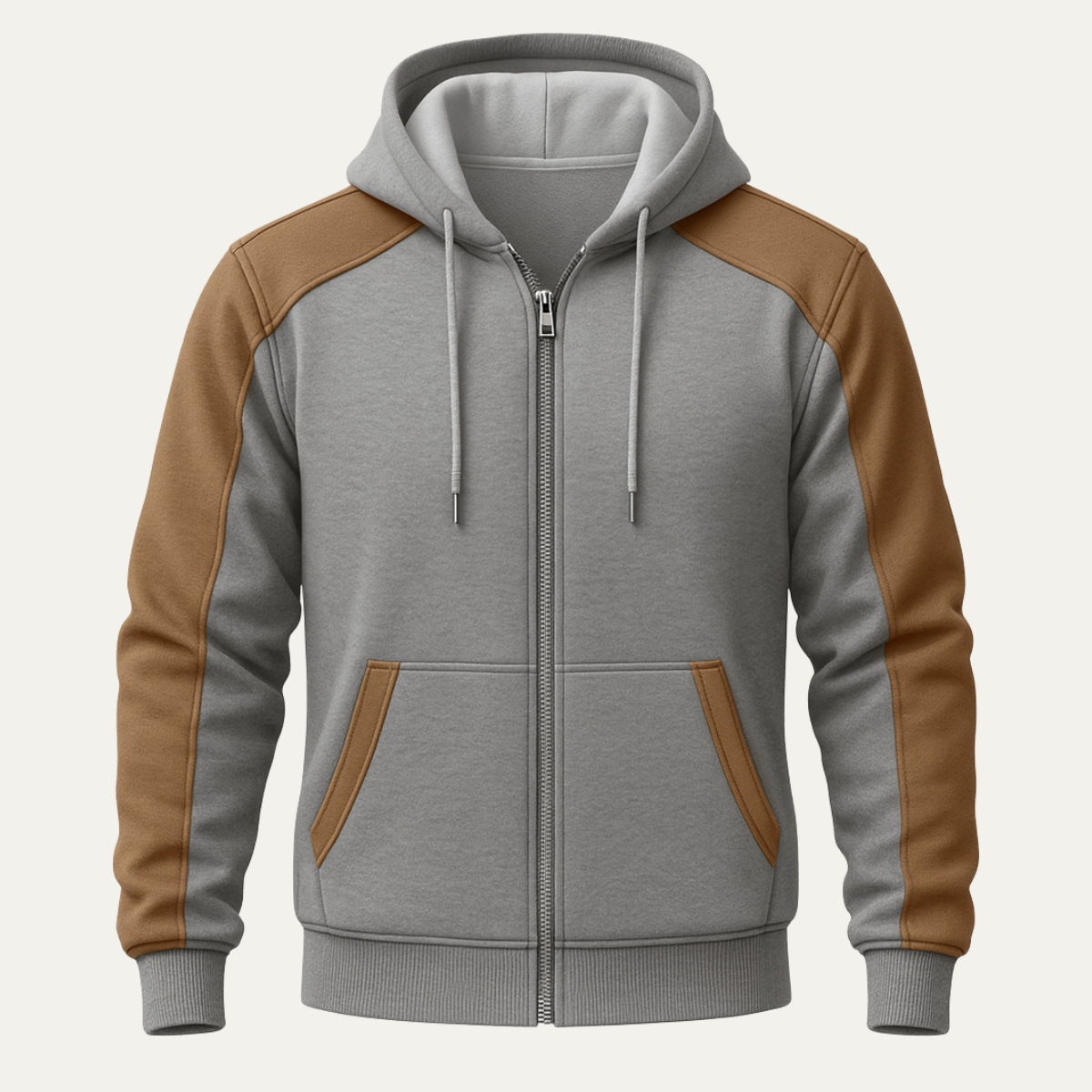 Vernazza Men's Hooded Jacket Color Block Zip Pocket - VibreMode