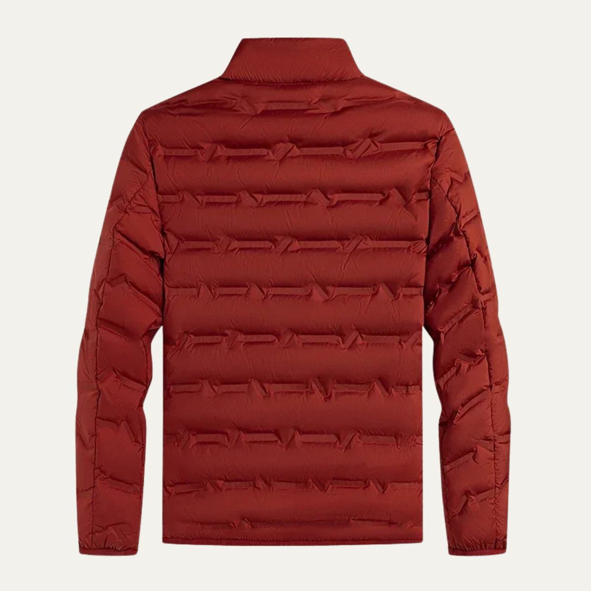 Men's Heated Down Ski Jacket Thermal Lining Burgundy