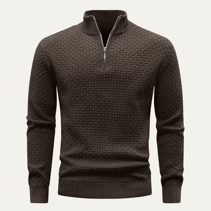 Women's Winter Half Zip Knitted Sweater