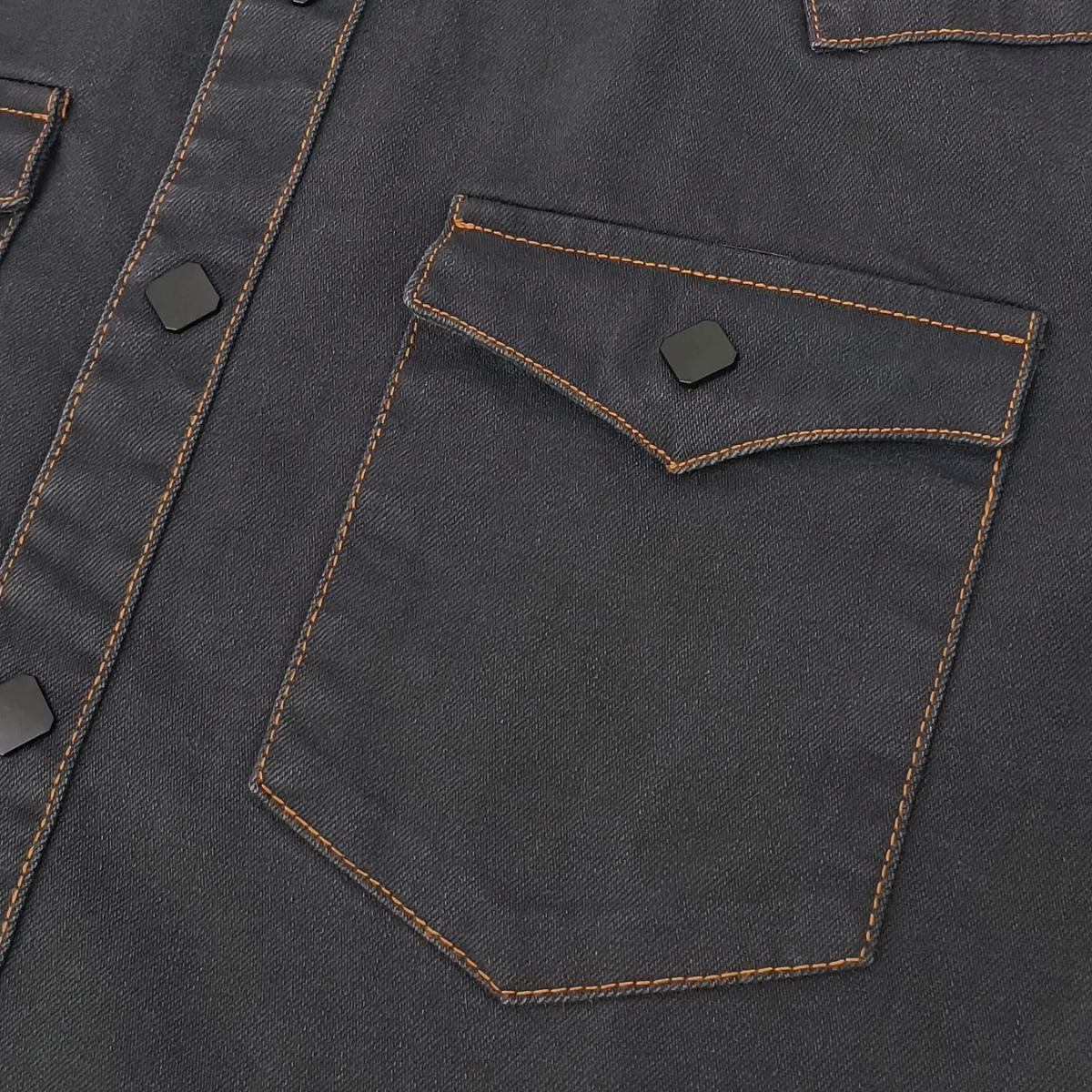 Men's Vintage Denim Shirt Dark Grey