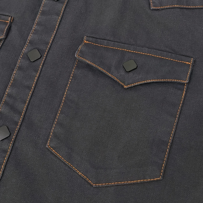 Men's Vintage Denim Shirt Dark Grey