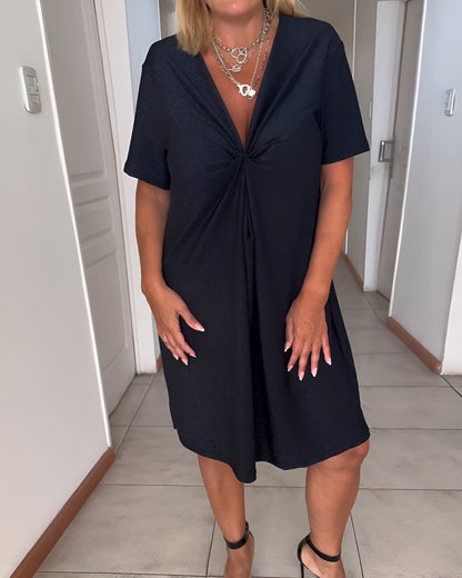 Slimming V Neck Evening Dress for Women