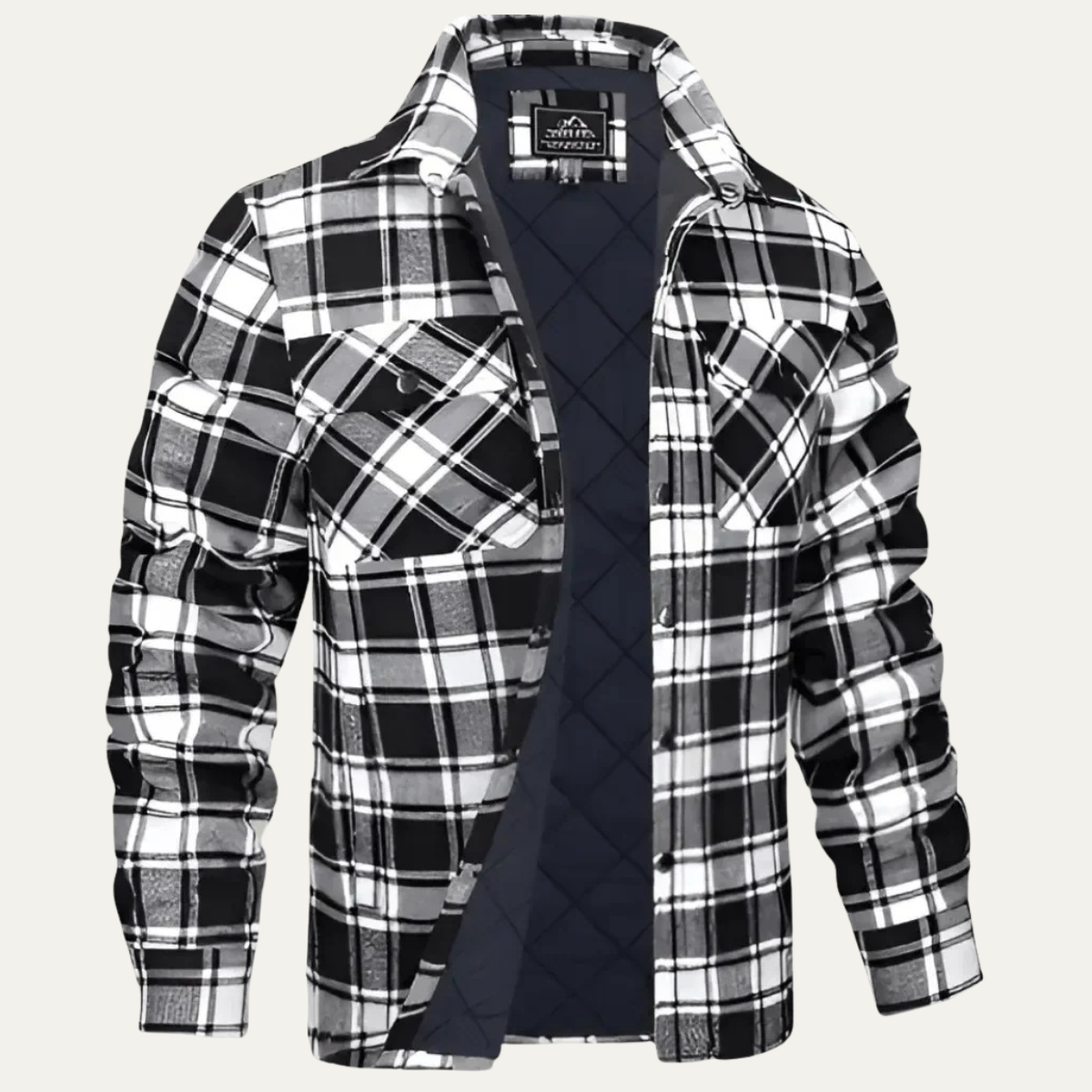 Men's Flannel Plaid Jacket - VibreMode