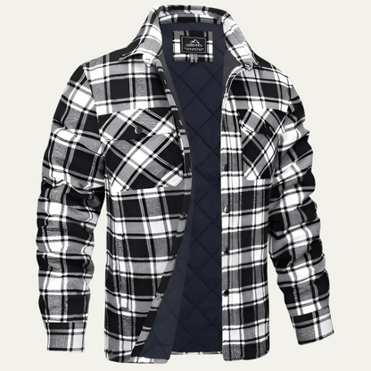 Men's Flannel Plaid Jacket - VibreMode