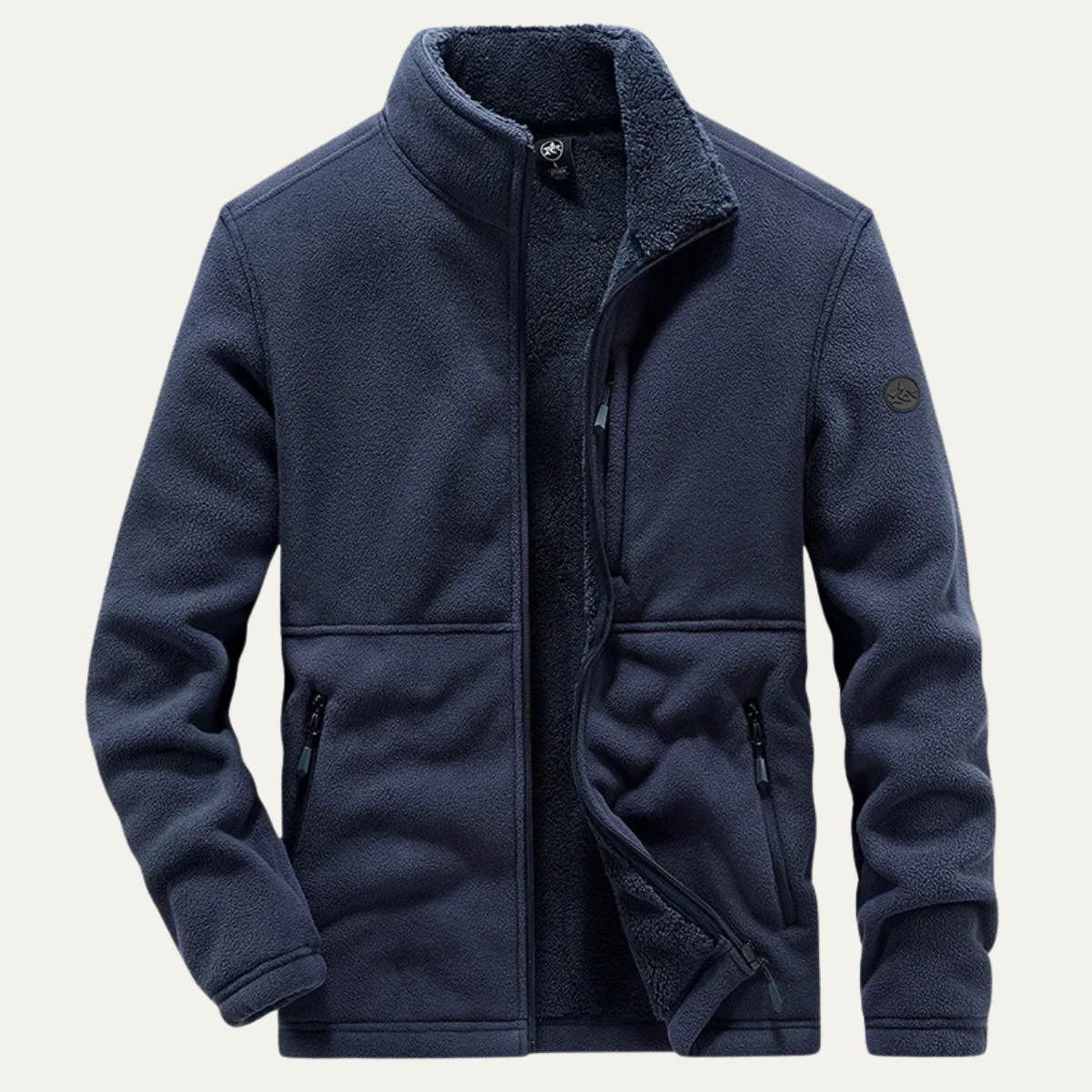 Men's Sherpa Fleece Jacket Warm Zip Up Coat