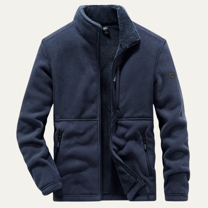 Men's Sherpa Fleece Jacket Warm Zip Up Coat