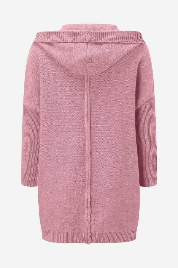 Women's Knitted Hooded Coat Warm Winter Wool Blend