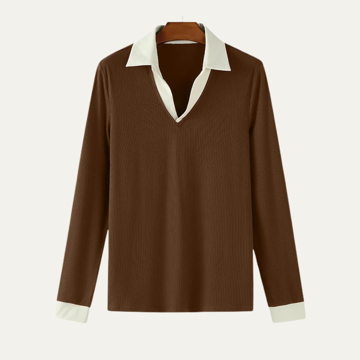 Men's Slim Fit Patchwork Knit Shirt - VibreMode