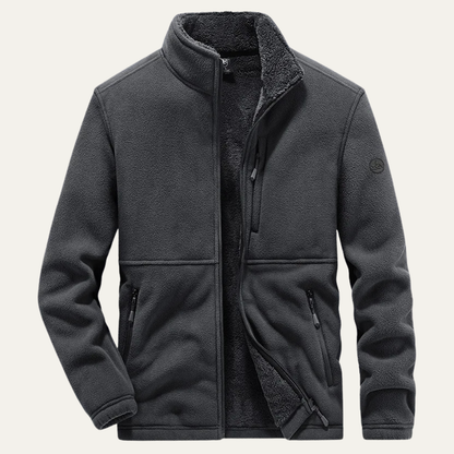 Men's Sherpa Fleece Jacket Warm Zip Up Coat