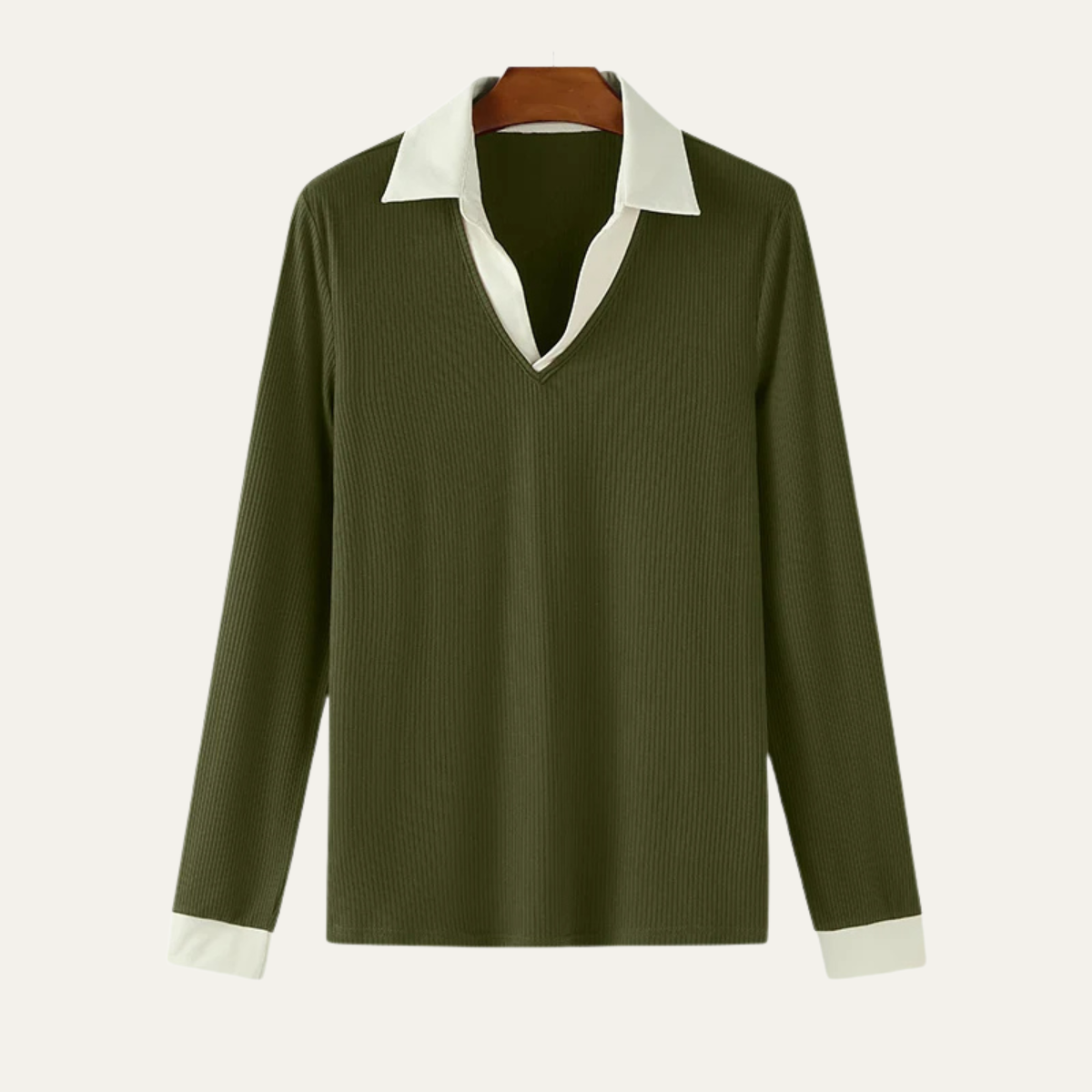 Men's Slim Fit Patchwork Knit Shirt