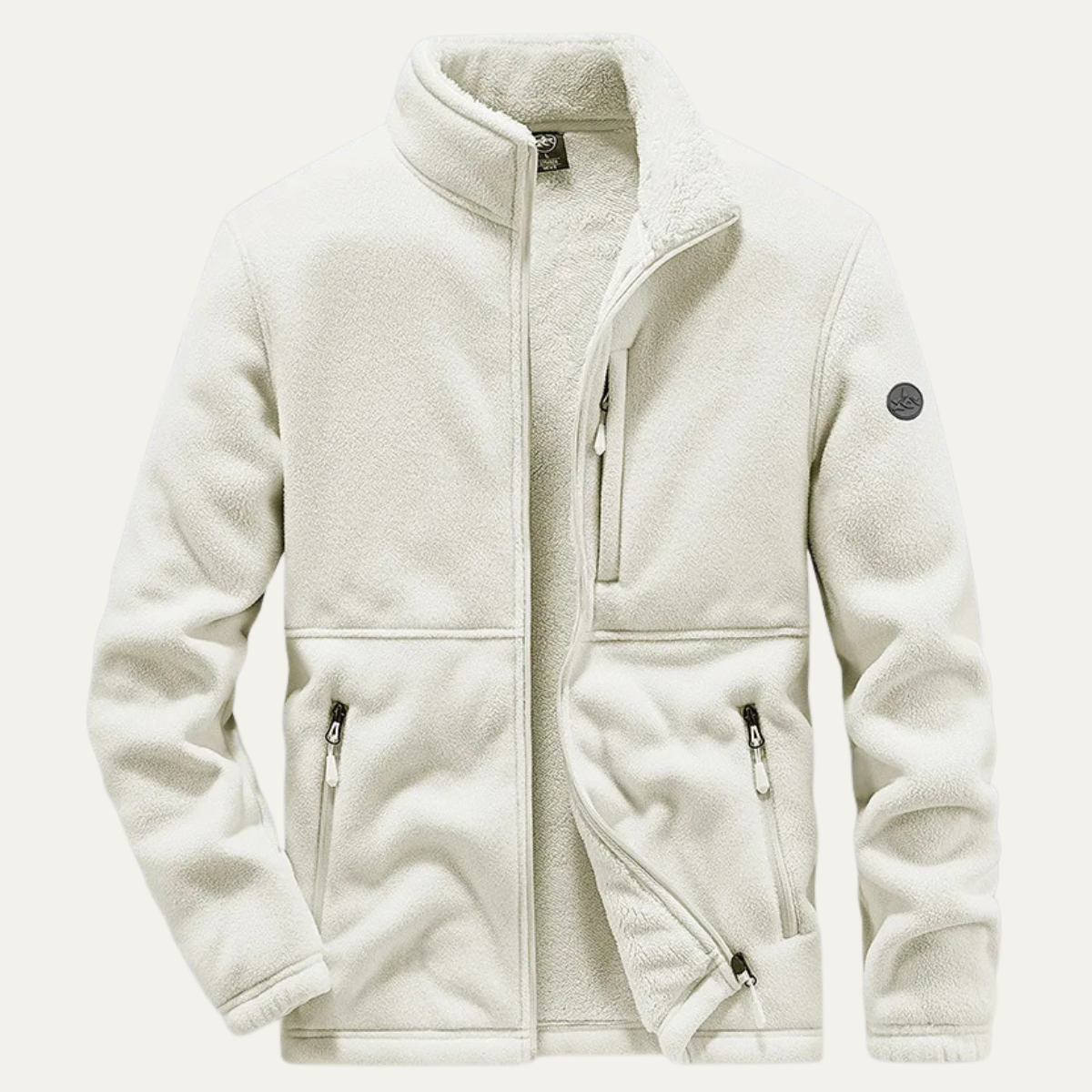 Men's Sherpa Fleece Jacket Warm Zip Up Coat - VibreMode